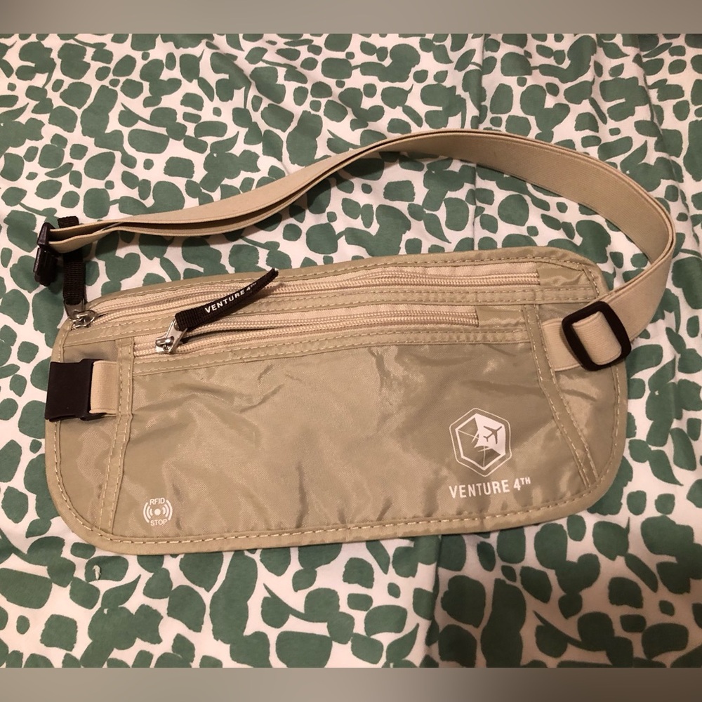 Beige Belt Travel Bag